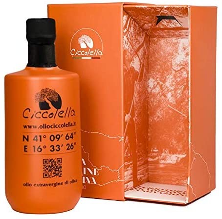 Ciccolella - ORANGE CRU - Olio Extravergine di Oliva di alta qualità- blend di CORATINA e OGLIAROLA BARESE - 100% Prodotto Itali