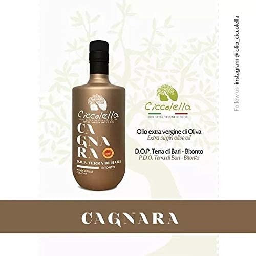 Ciccolella - CAGNARA D.O.P. Terra di Bari - Olio Extra Vergine di Oliva di alta qualità - Monocultivar CORATINA - Puglia - 100%