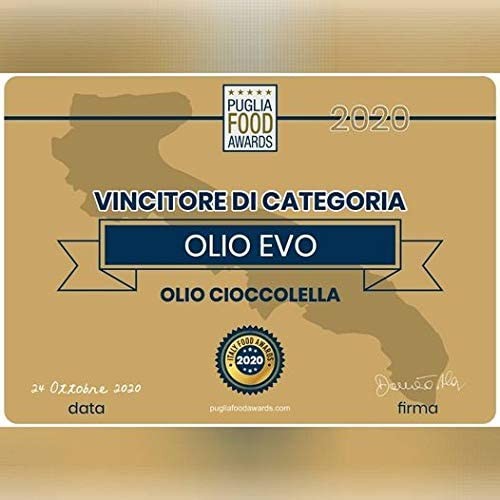 Ciccolella - CAGNARA D.O.P. Terra di Bari - Olio Extra Vergine di Oliva di alta qualità - Monocultivar CORATINA - Puglia - 100%