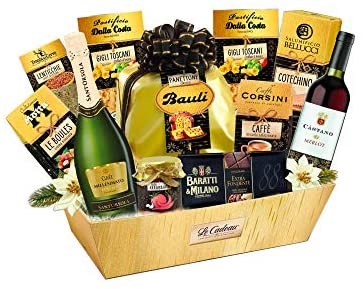 Cesto Natalizio Le Cadeau "Oro Nero" 12 Pezzi