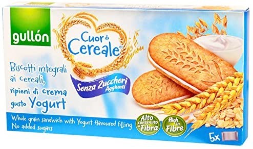 Biscotti Gullòn Cuor di Cereale Sandwich Yogurt Senza Zucchero gr.220