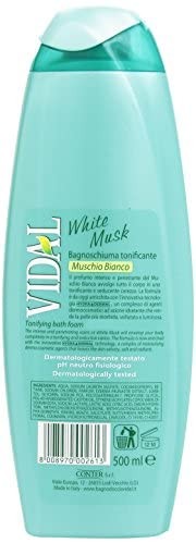 Vidal - Bagnoschiuma Tonificante, Muschio Bianco - 500 ml