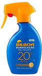 Bilboa Burrocacao Spray Solare Trigger SPF 20, Protezione Solare Media per Pelli Sensibili, Formula con Vitamina C, Idrata, Nutr