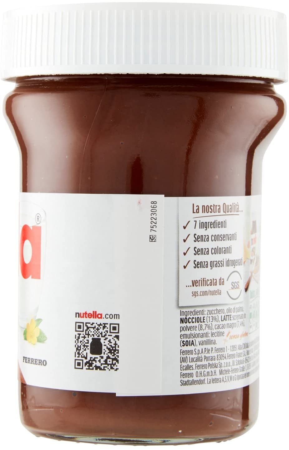 Nutella Crema Spalmabile alla Nocciola e al Cacao, 725g