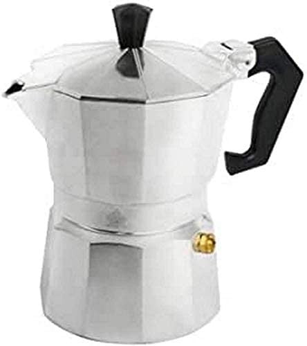 Home Alluminio Mokita Tazze 3 Moka Caffettiere, Argento, 3-6