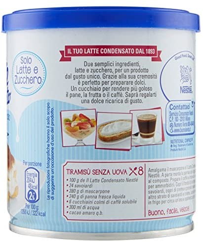 Nestlé - Latte Condensato, Latte Intero Concentrato Zuccherato Ideale per  Ricette Dolci - 3 lattine da 397 g [1191 g]