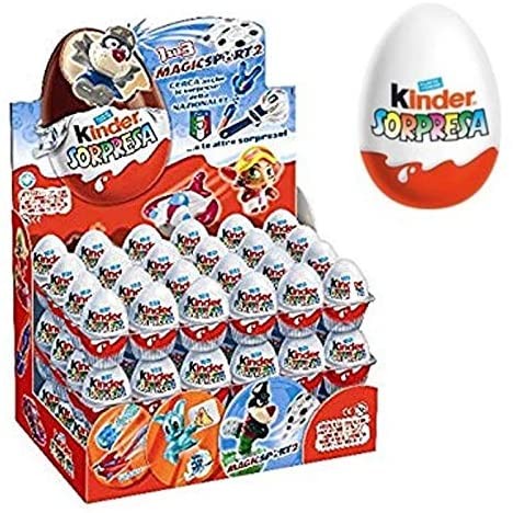 KINDER SORPRESA OVETTO KINDER UOVA CIOCCOLATO AL LATTE BOX ESPOSITORE DA 72 PZ