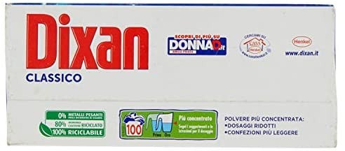 Dixan Detersivo per Bucato, Polvere, 6000g