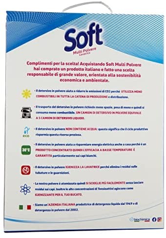 Soft Multi Polvere Valigetta Detersivo Blue Oxygen 105 Lavaggi - 5770 g