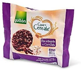 GALLETA DI RISO INTEGRALE RICOPERTE DI CIOCCOLATO FONDENTE SENZA GLUTINE GR 105,2