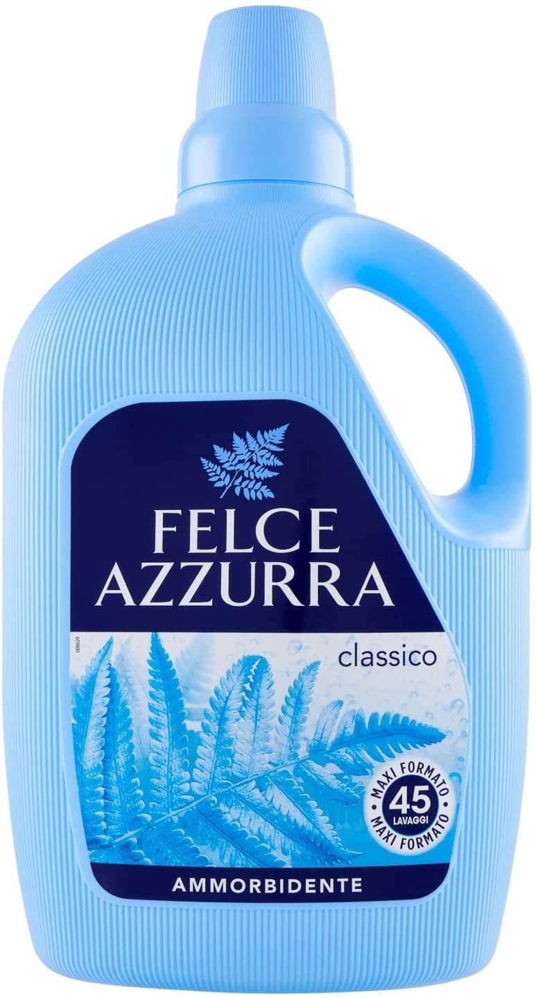 Felce Azzurra - Ammorbidente Diluito Classico, Profumo Inimitabile, Capi Morbidi - Maxi Formato 45 Lavaggi, 3000 ml