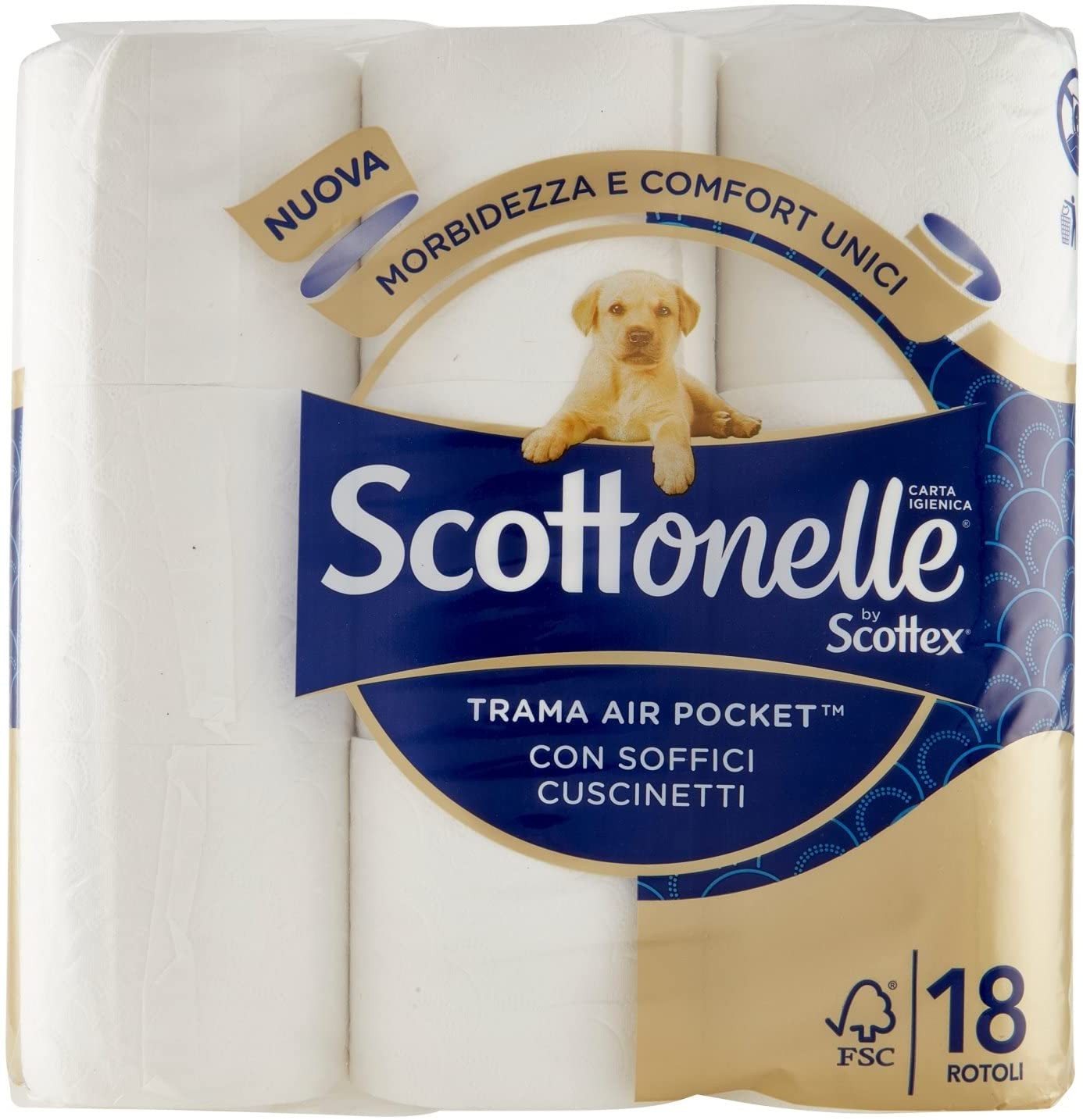 Scottonelle Carta Igienica Soffice e Trapuntata, Confezione da 18 Rotoli –  Raspada