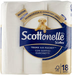 Scottonelle Carta Igienica Soffice e Trapuntata, Confezione da 18 Rotoli