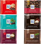 6 TAVOLETTE RITTER SPORT GUSTI ASSORTITI CIOCCOLATO FONDENTE ALL DARK 100 gr