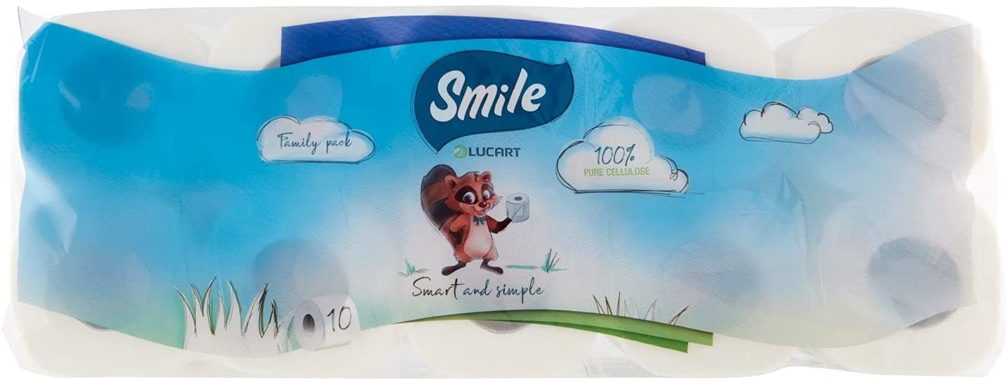 Lucart Carta Igienica Smile, 10 Rotoli