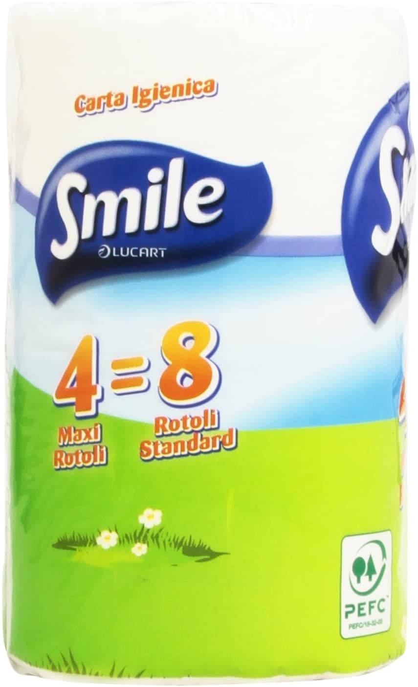 Smile - Carta Igienica, 2 Veli, 4 Rotoli