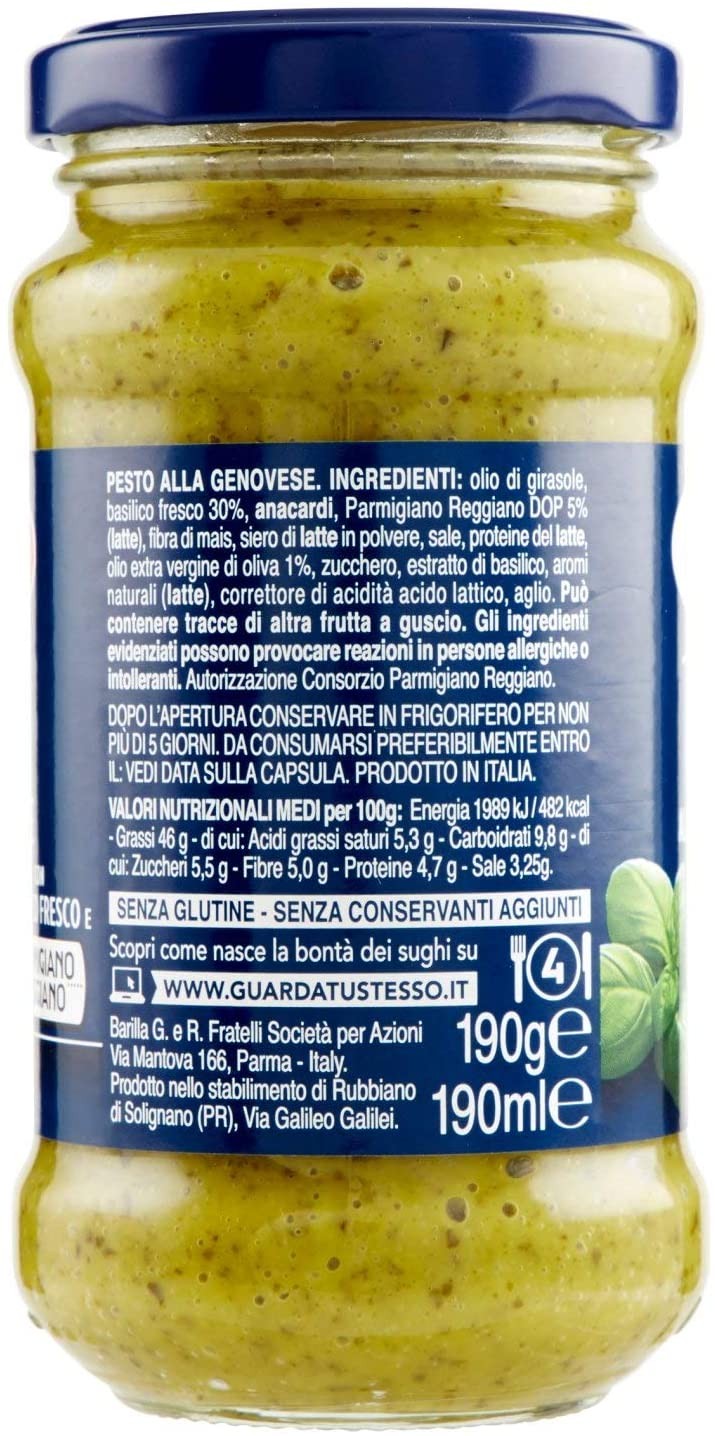 Barilla Pesto Alla Genovese - 4 pezzi da 190 g [760 g]