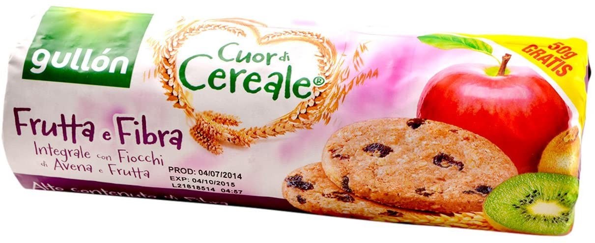 Biscotti Gullòn Cuor di Cereale Frutta e Fibra gr.300