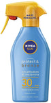NIVEA SUN Maxi Spray Solare Protect & Bronze FP30 in flacone da 300 ml, Spray protettivo, Crema solare per un'abbronzatura dorat