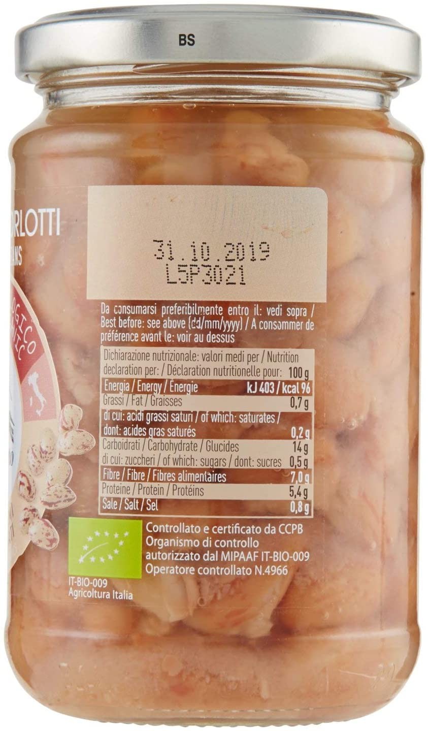 Alce Nero Fagioli Borlotti Lessati Bio, 300g