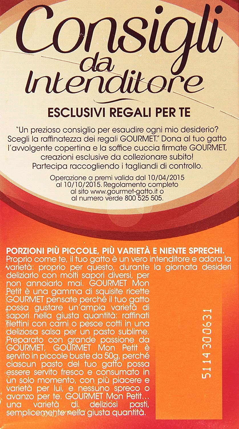 Gourmet Mon Petit, Selezione Prelibata con Carni per Gatti, 6 x 50g