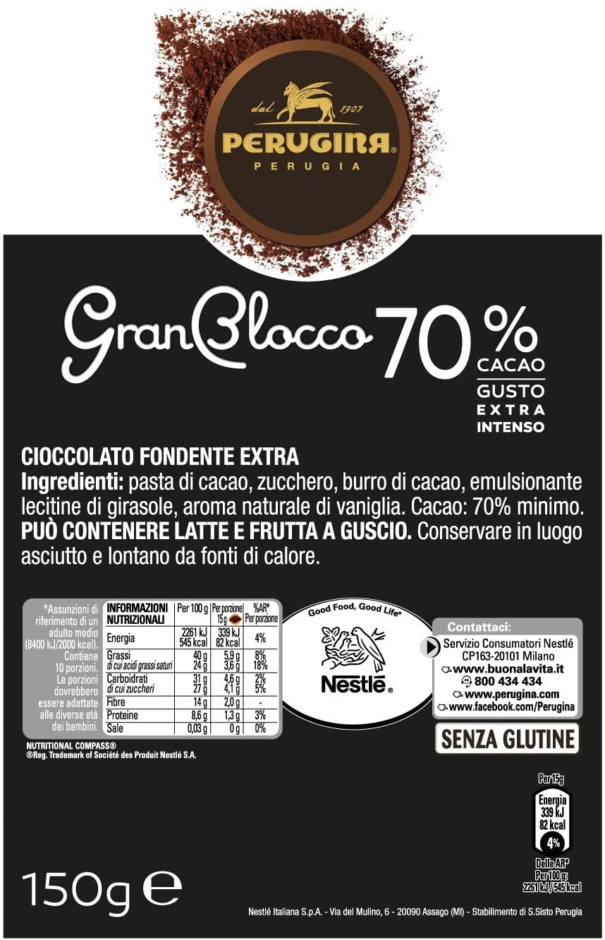 Perugina Tavoletta Cioccolato Fondente Extra, 150g