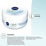 NIVEA Soft Crema Idratante Multiuso per Viso, Mani e Corpo, 1 x 300 ml, Crema Rinfrescantecon Vitamina E e Olio di Jojoba