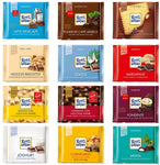 12 TAVOLETTE RITTER SPORT GUSTI ASSORTITI CIOCCOLATO BIANCO LATTE FONDENTE 100gr