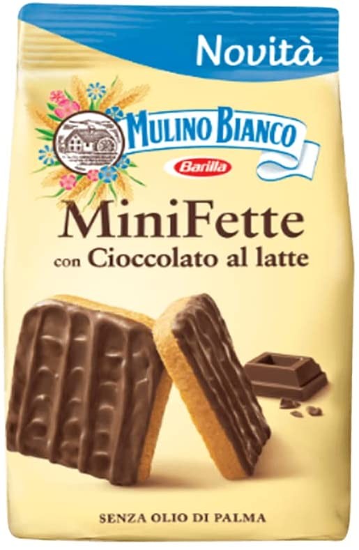 Mulino Bianco Mini Fette con Cioccolato al Latte, per una Colazione Ricca di Gusto - 110 g