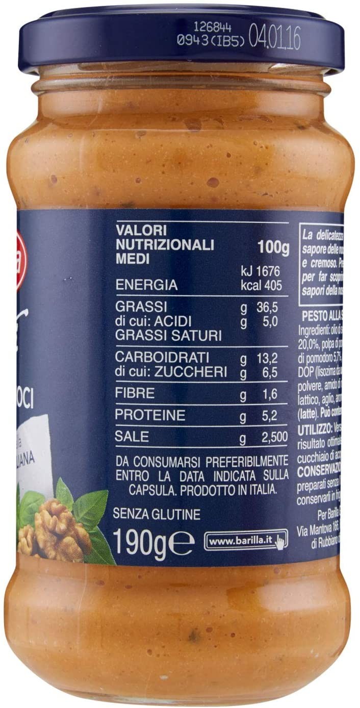 Barilla Pesto Alla Sicilia Con Ricotta E Noci, 190g