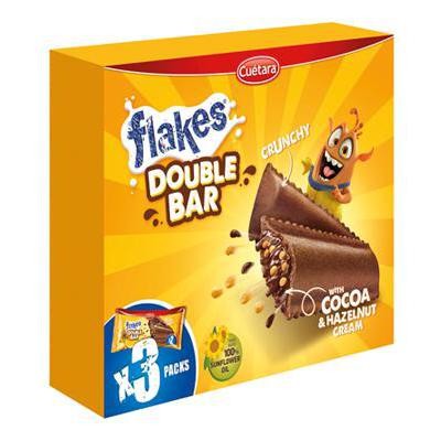 CU￿ARA FLAKES CHOCO DOUBLE BAR GR.90