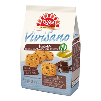 DI LEO VIVISANO VEGAN CON GOCCE CIOCCOLATO GR.500