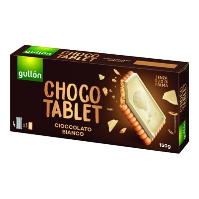 GULLON CHOCO TABLET BIANCO GR.150