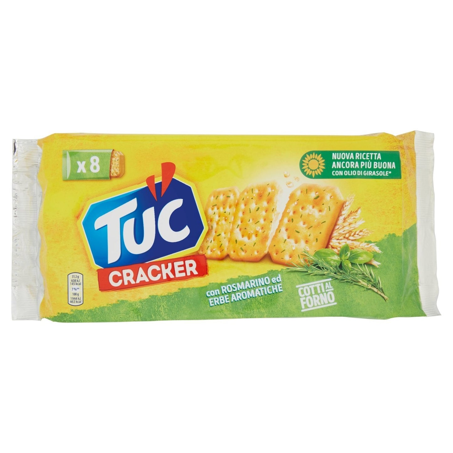Tuc - Cracker Cotti Al Forno, Con Olio D'Oliva, Rosmarino Ed Erbe Aromatiche - 250 G