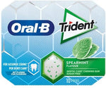 ORAL-B Trident SPEARMINT, gomma da masticare al gusto di menta verde - Confezione da 12 pezzi