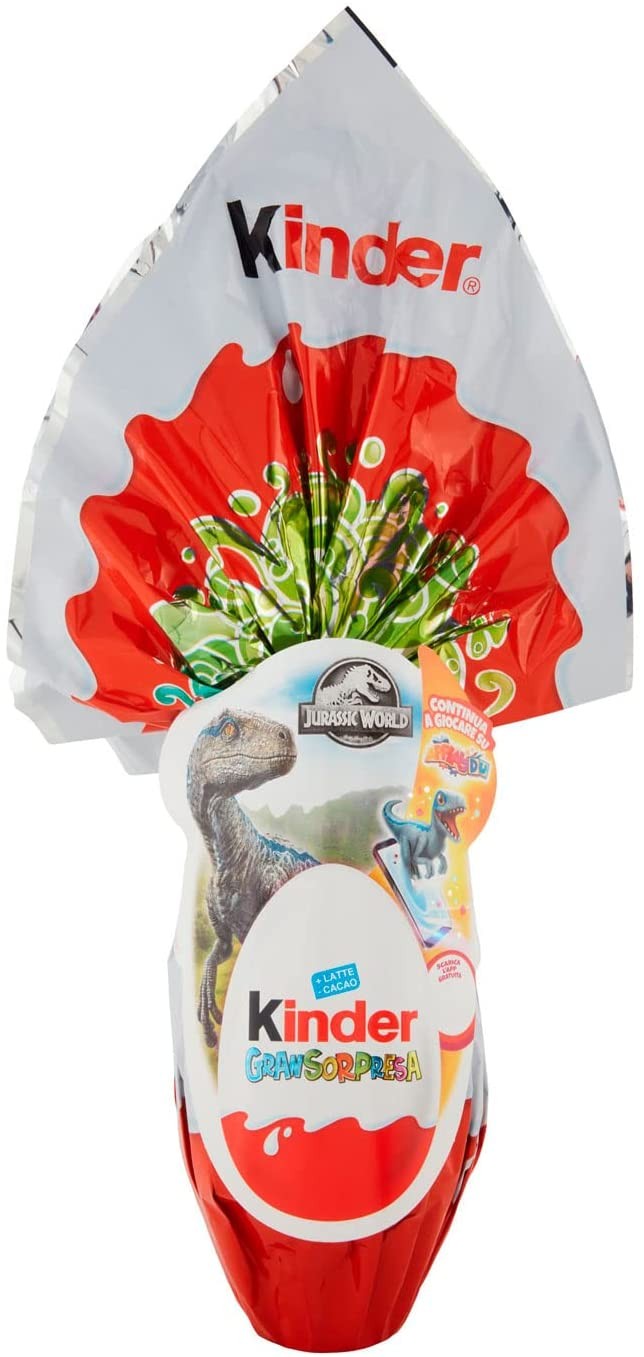 Kinder Uova di Cioccolato Gransorpresa Jurassic World, 150g