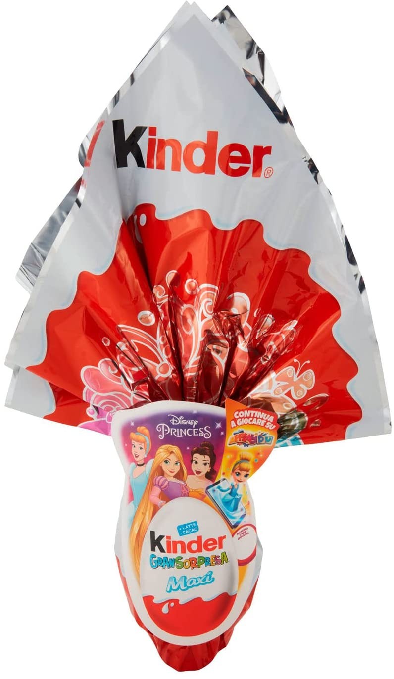 Kinder Uova di Cioccolato Gransorpresa Maxi Disney Princess, 220g