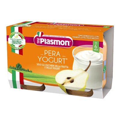 PLASMON OMOGENEIZZATO GR.120X2YOGURT/PERA