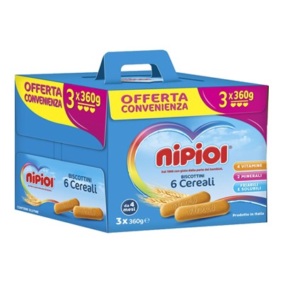 NIPIOL BISCOTTO GR.360X3 MULTIPACCO