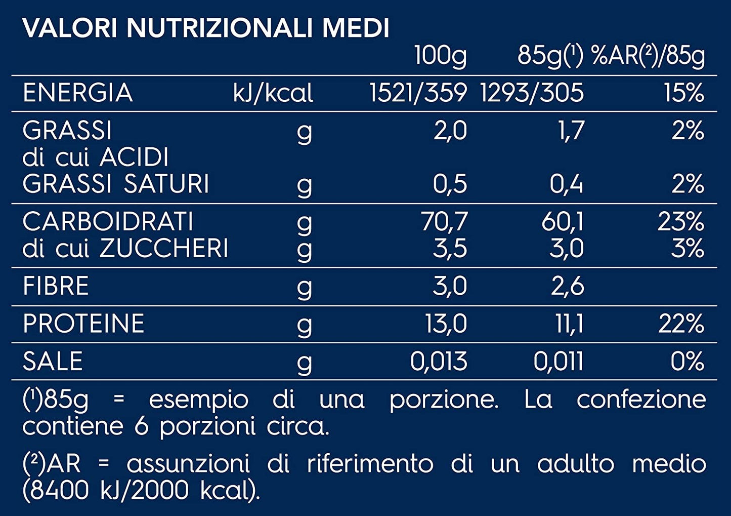 Barilla 073 Penne Rigate Gr.500 - [confezione da 6]