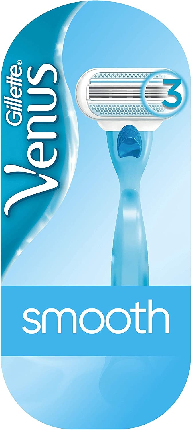 Gillette Venus Smooth Rasoio Da Donna, confezione da 1 rasoio e 1 lametta con 3 Lame Che Seguono Le Curve Del Corpo