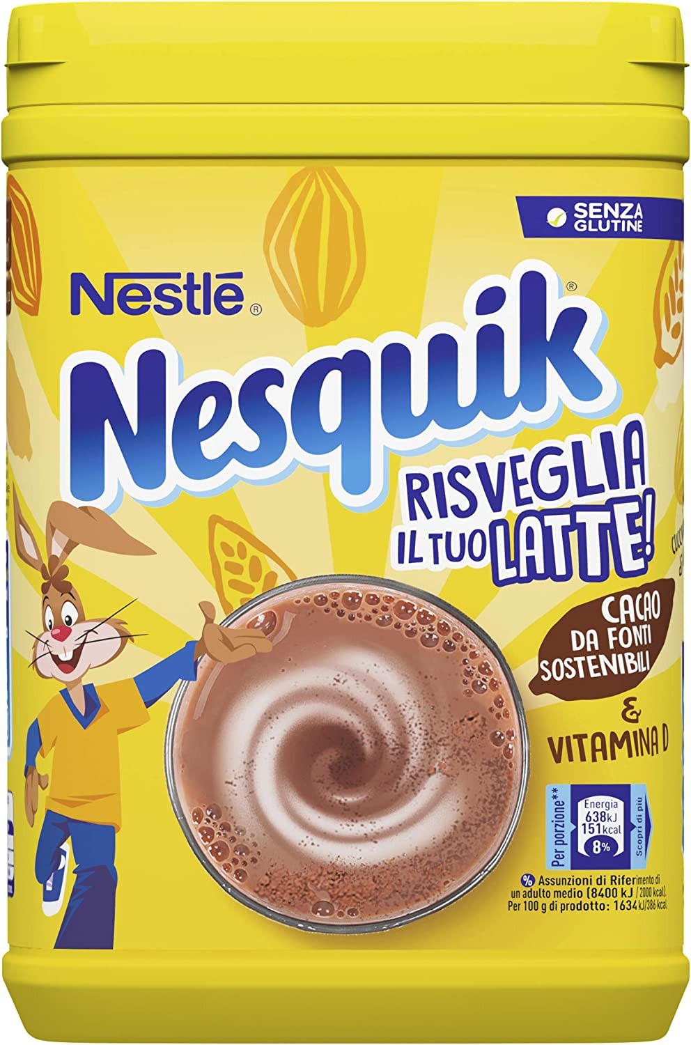 NESQUIK Preparato Solubile per Bevanda con Cacao Magro Barattolo 1kg