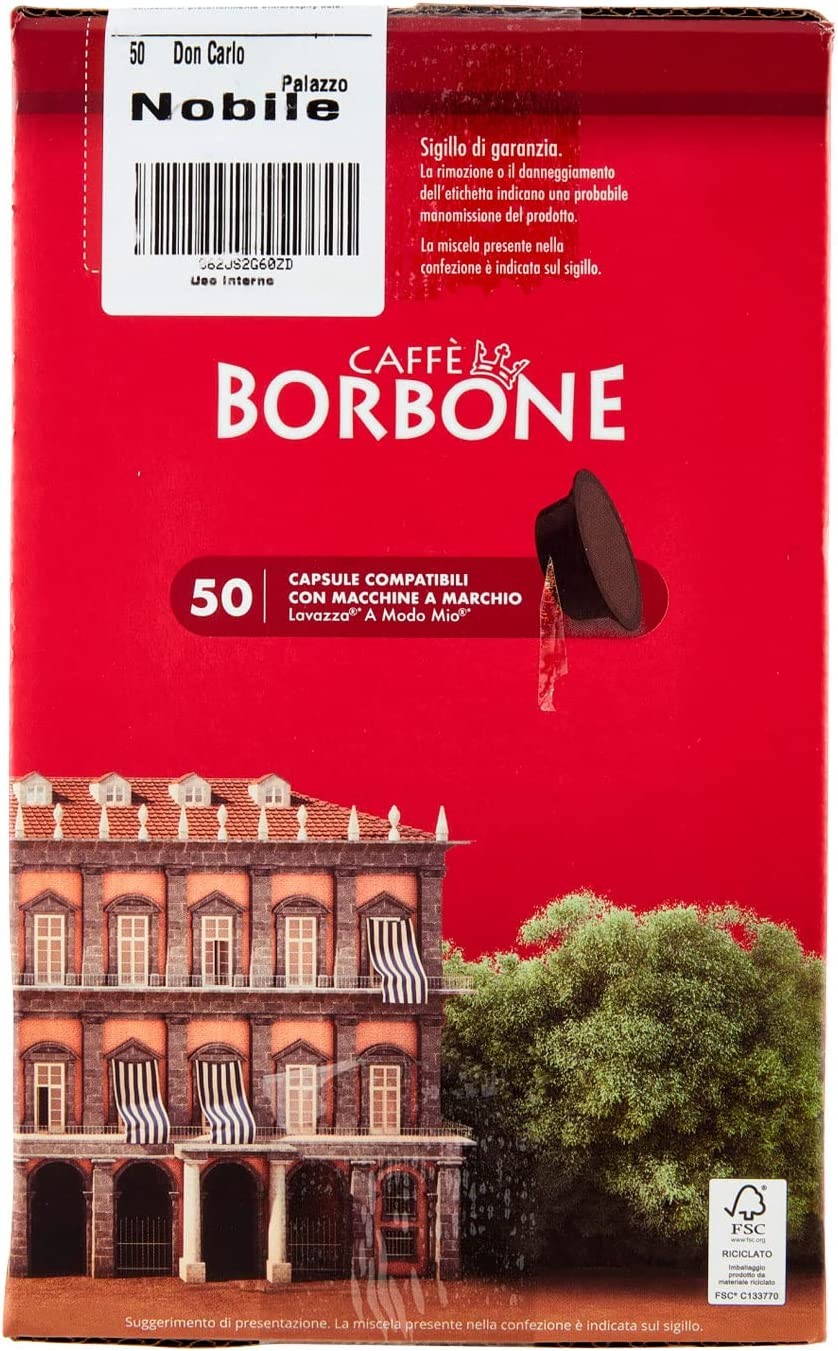 Caffè Borbone Caffè Miscela Nobile, Confezione da 50 Capsule, 360g