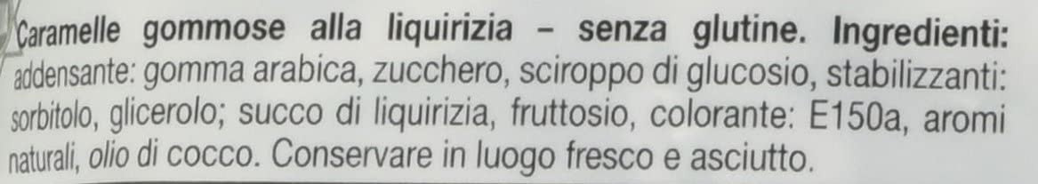 Golia Farfallina Caramelle Gommose Morbide al Gusto di Liquirizia, Senza Glutine, Busta da 180 g