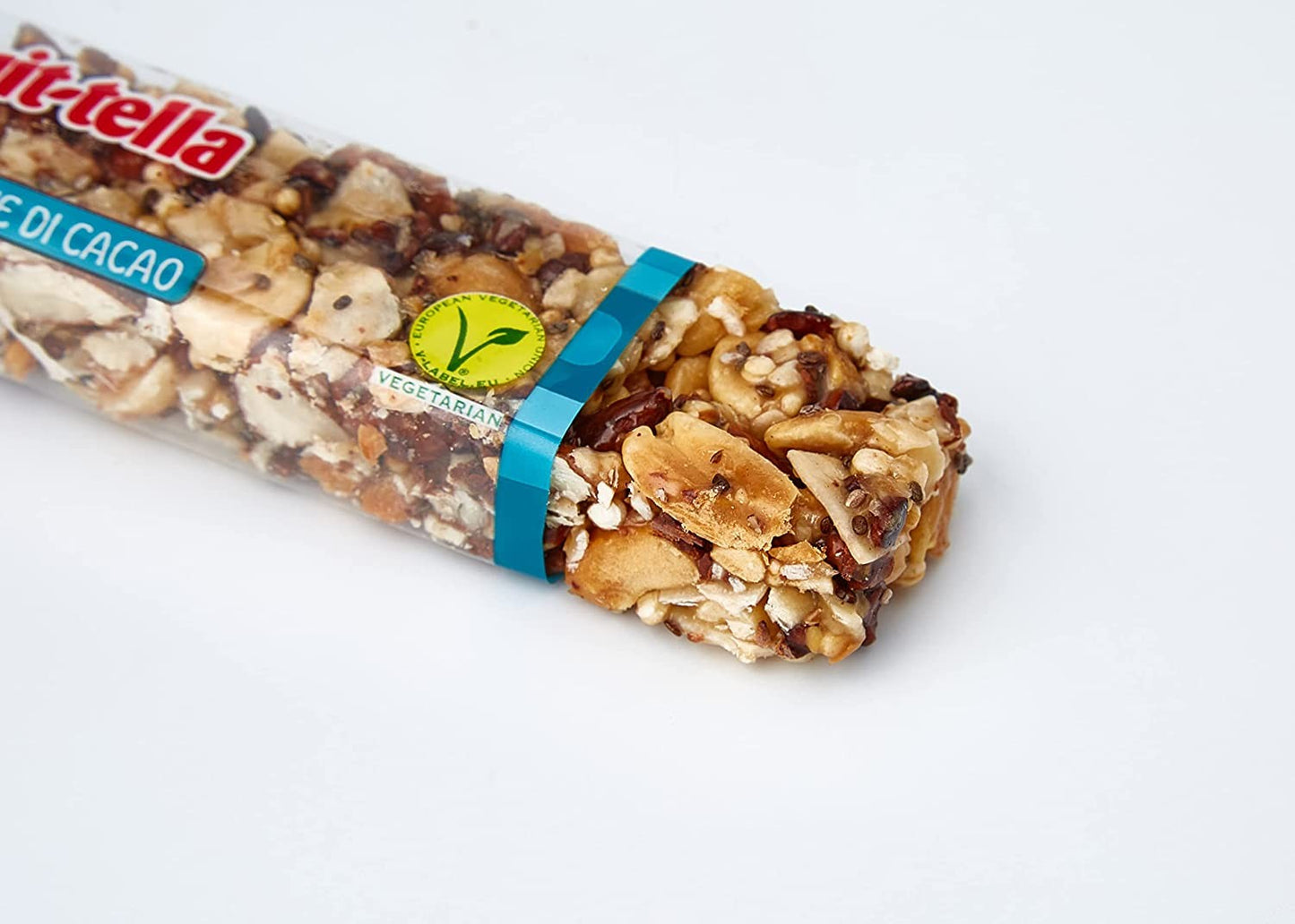 Fruittella Good For You Barrette Cocco e Fave di Cacao, con Mandorle e Semi di Chia, Barretta con Frutta Secca e Disidratata, Sn