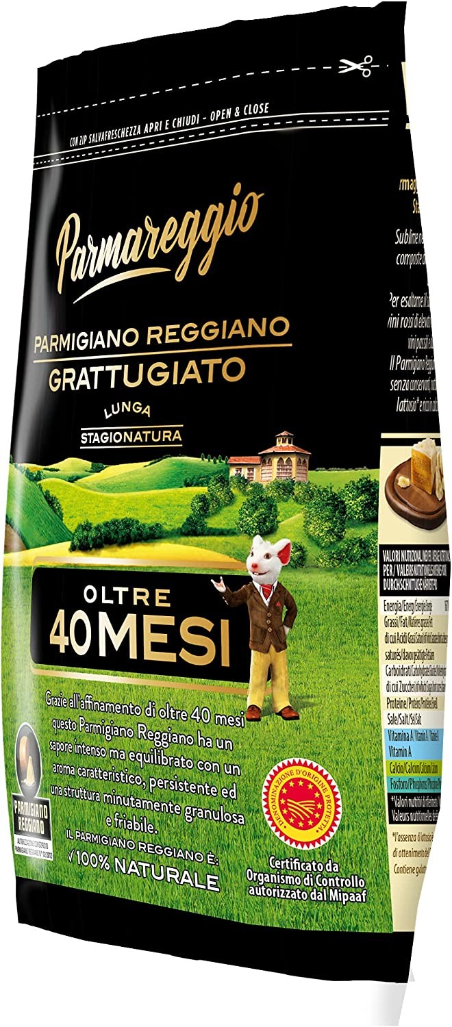 Parmareggio Parmigiano Reggiano Grattugiato, Stagionatura 40 Mesi, 50g