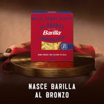 Barilla Pasta Al Bronzo Mezze Penne Rigate 100% Grano Italiano, Pasta Trafilata Al Bronzo con Lavorazione Grezza, Ruvidità Inten