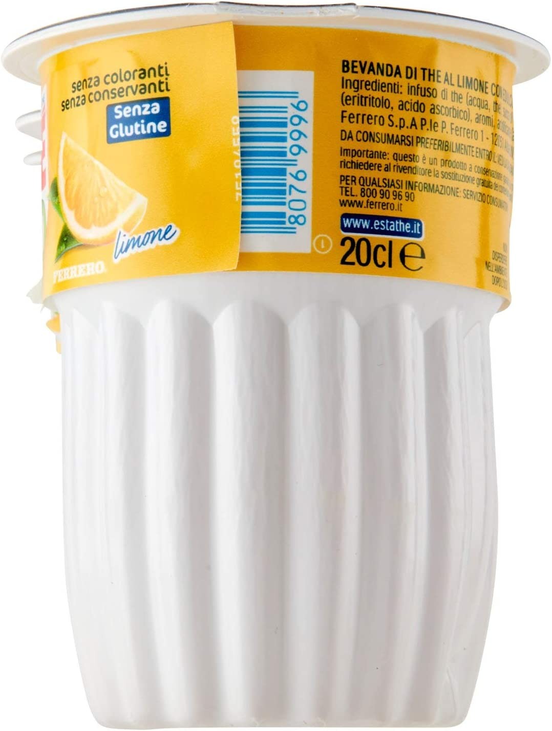 Estathe Zero Limone Bicchierino X3, 60cl