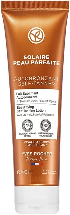 Yves Rocher SOLAIRE PEAU PARFAITE Latte autoabbronzante per viso e corpo, 1 tubetto da 100 ml