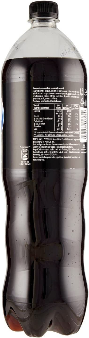 Pepsi Max Bevanda Gassata, Zero Zucchero - 1.5 L